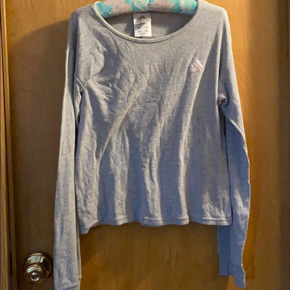 Adidas Long Sleeve Shirt w/ Pink Logo